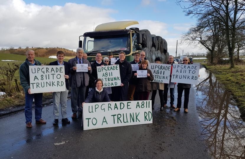Local Conservatives campaigning for the A811 to be trunked
